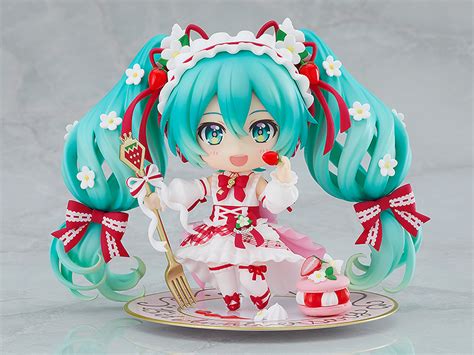 Unlike the Nendoroid version, they even included the flowers on the backside of her hair as shown in the original art. . Hatsune miku 15th anniversary nendoroid